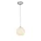 Access Lighting Japanese Lantern, Pendant, Brushed Steel Finish, White Lined Glass 28085-1C-BS/WHTLN - alternate 1